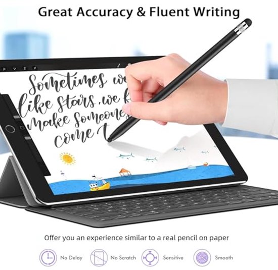 2-in-1 Stylus Pen voor Touchscreen, Set van 2 — afbeelding 4