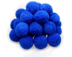 Pompons 30 Stuks - Blauwe Pompons - Pluizige Decoratie - Knutsel Pompons - DIY Ambachten - Diameter 5 cm - Knutselpompons