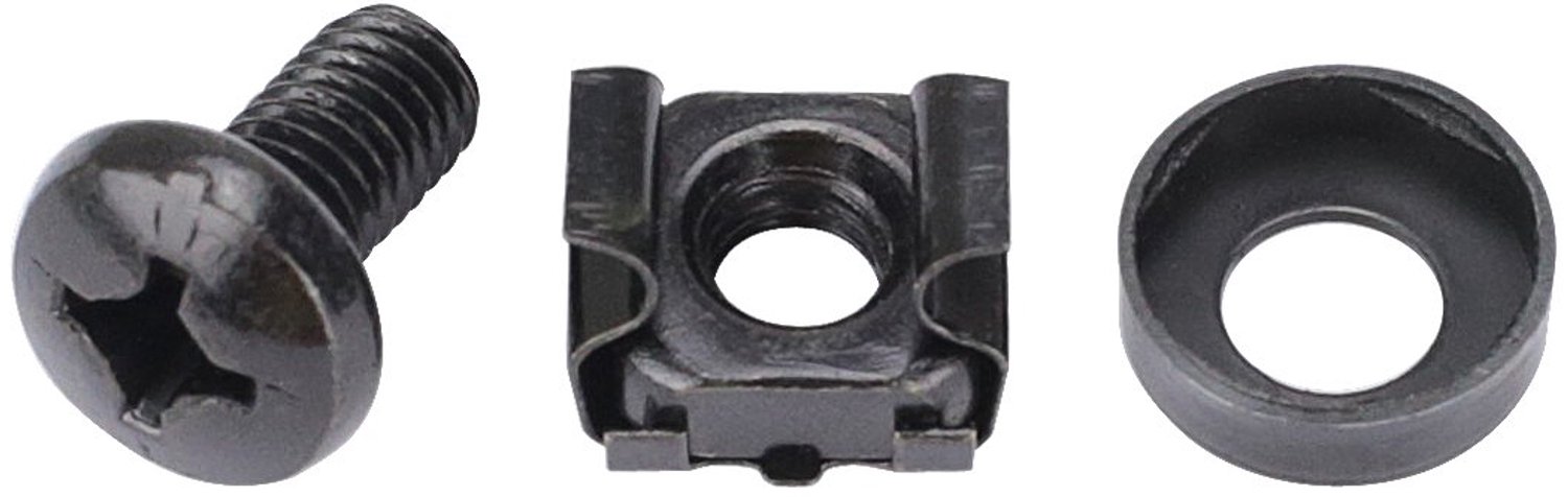 Cage Nut Set - 120 M6 Bevestigingsmaterialen voor Serverkasten - Zwart