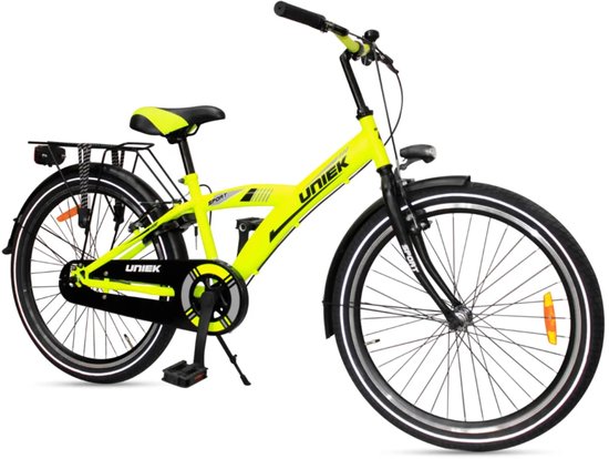 Kinderfiets Uniek 1S 24'' Geel/Zwart — afbeelding 2