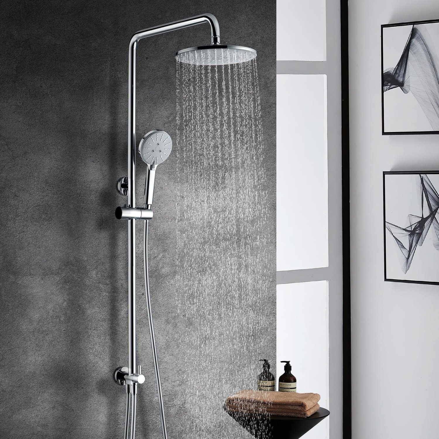 Complete Doucheset met Regenkop en Handdouche