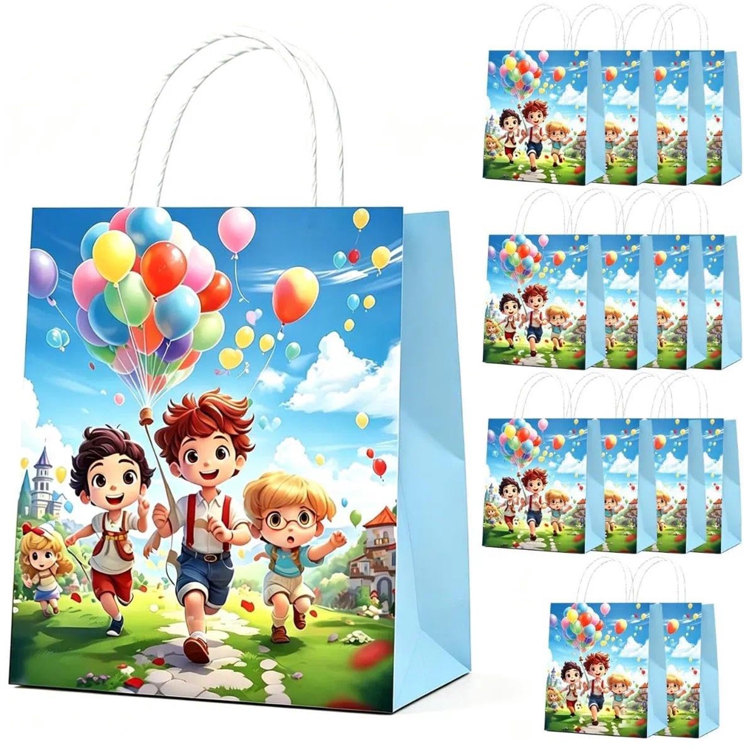 Set van 15 Kleurrijke Cadeauzakken voor Feesten