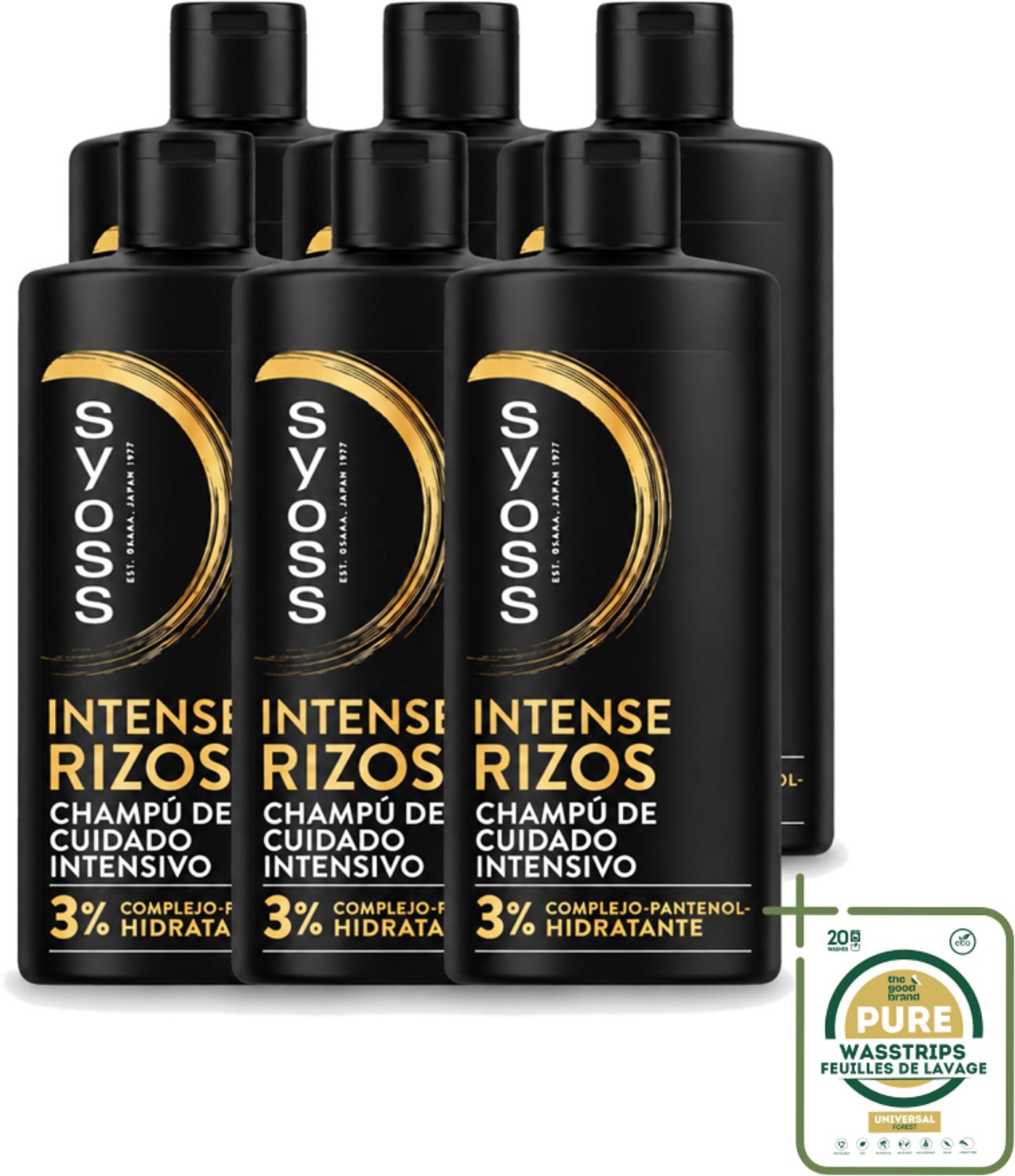 6 x Syoss – Shampoo – Intense Curls – 440 ml - Wasstrips - Krullend Haar Shampoo - Golvend Haar Shampoo - Krullen Definieer Shampoo - Pluisvrij Haar - Haar Verzorging