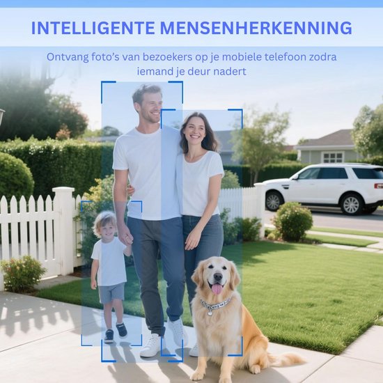 Br@ndless Videodeurbel met Camera - Intercom Systeem - Veiligheid Thuis -Wit — afbeelding 3