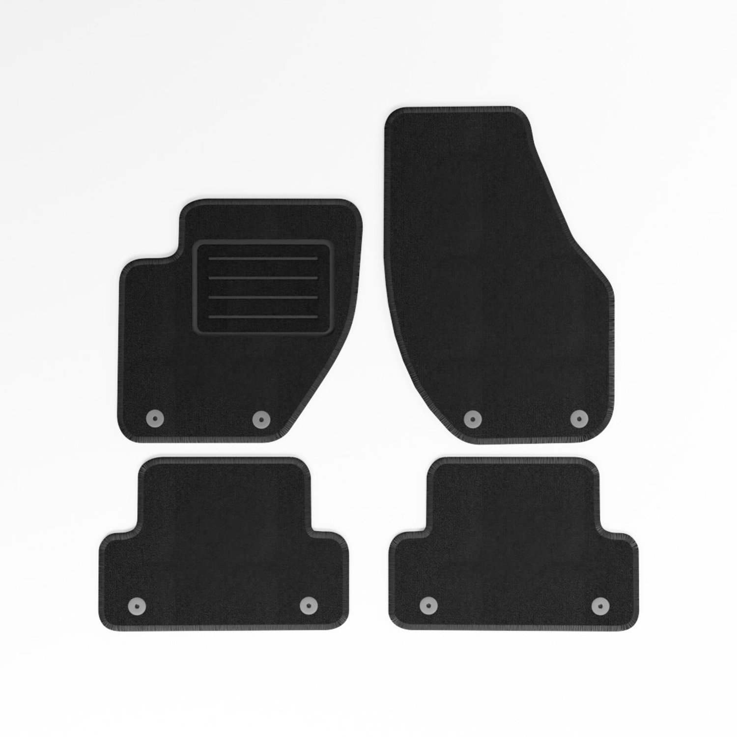 Mats4all | Naaldvilt automatten passend voor Volvo V40 2012-2019 | Antislip | Met versterking | 4-delig | Automatten | Mattenset