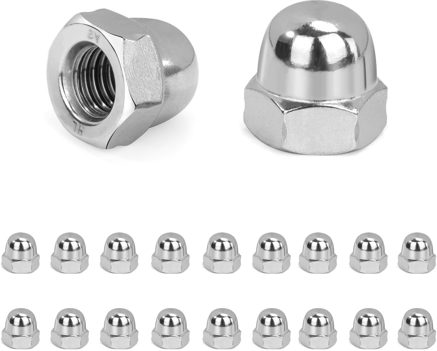 M6 Blindmoeren - Set van 20 Hex Moeren voor Schroefdraadstangen en Schroefbouten