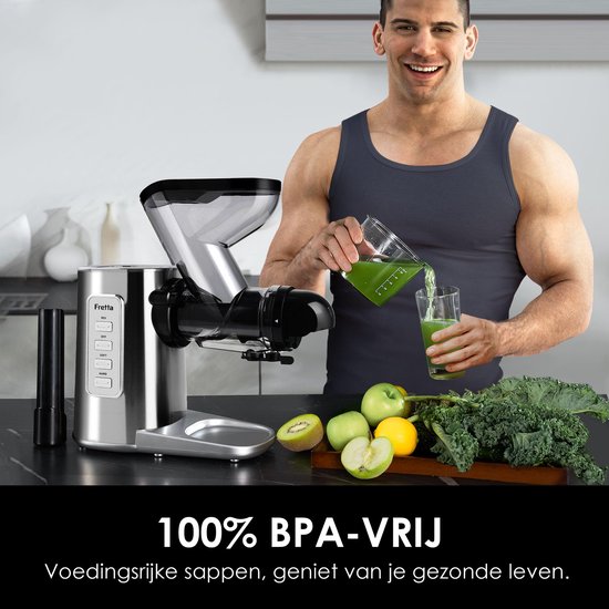 Masticating Juicer voor Groenten en Fruit met 200W Vermogen — afbeelding 5