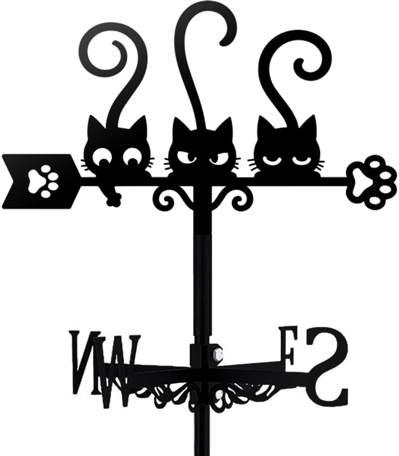 Weerflaggen - Zwart Metaal - Drie Katten