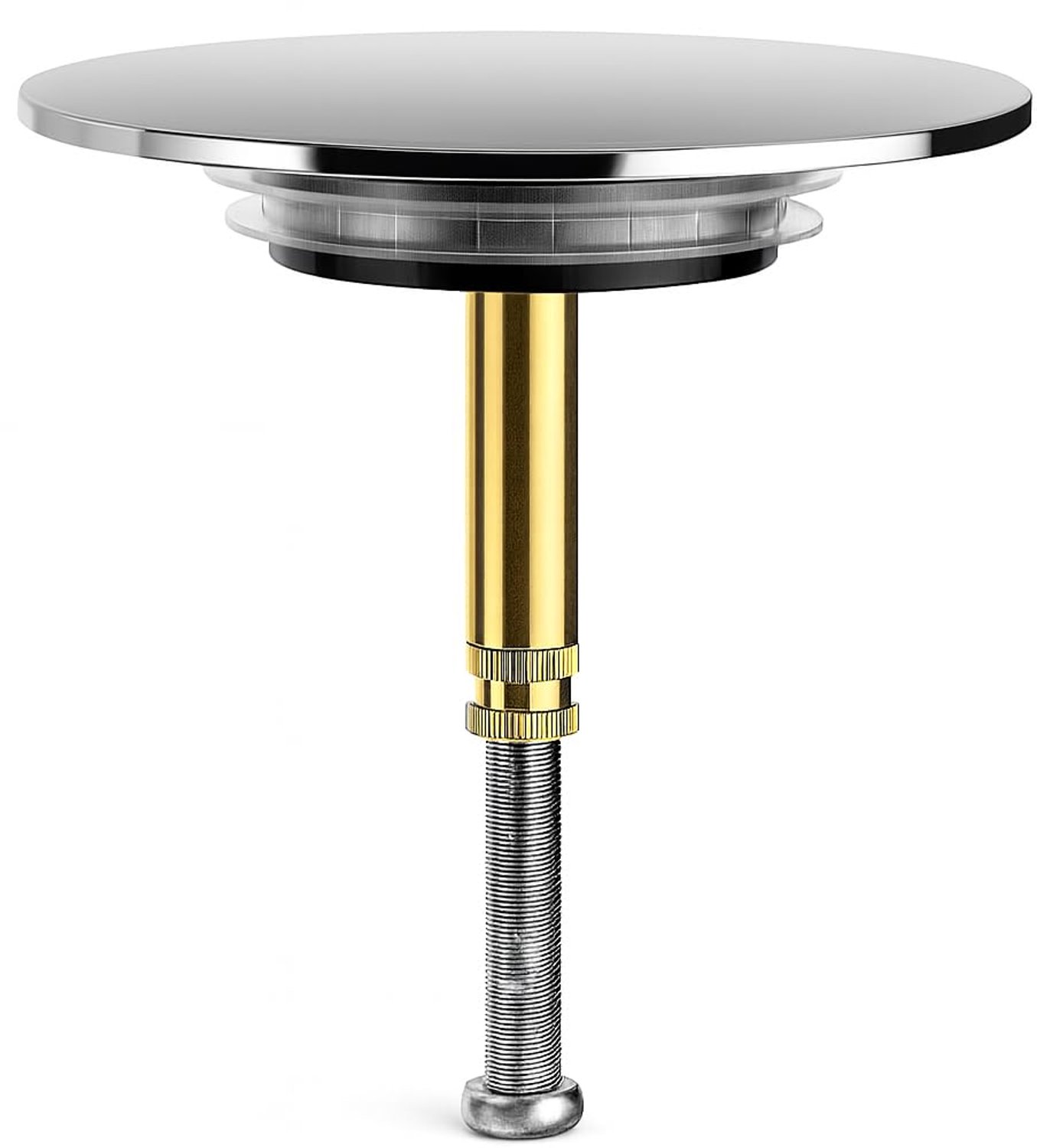 Afvoerplug Badkuip 72mm - Verstelbaar met Dubbele Seal - Chroom
