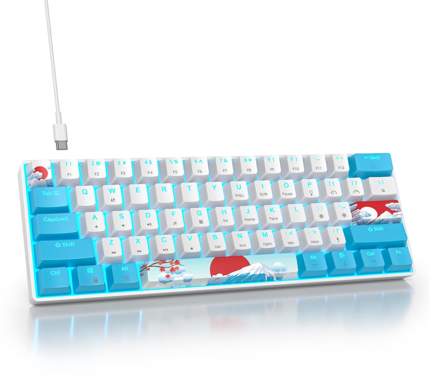 60% Mechanisch Gaming Toetsenbord met LED Verlichting