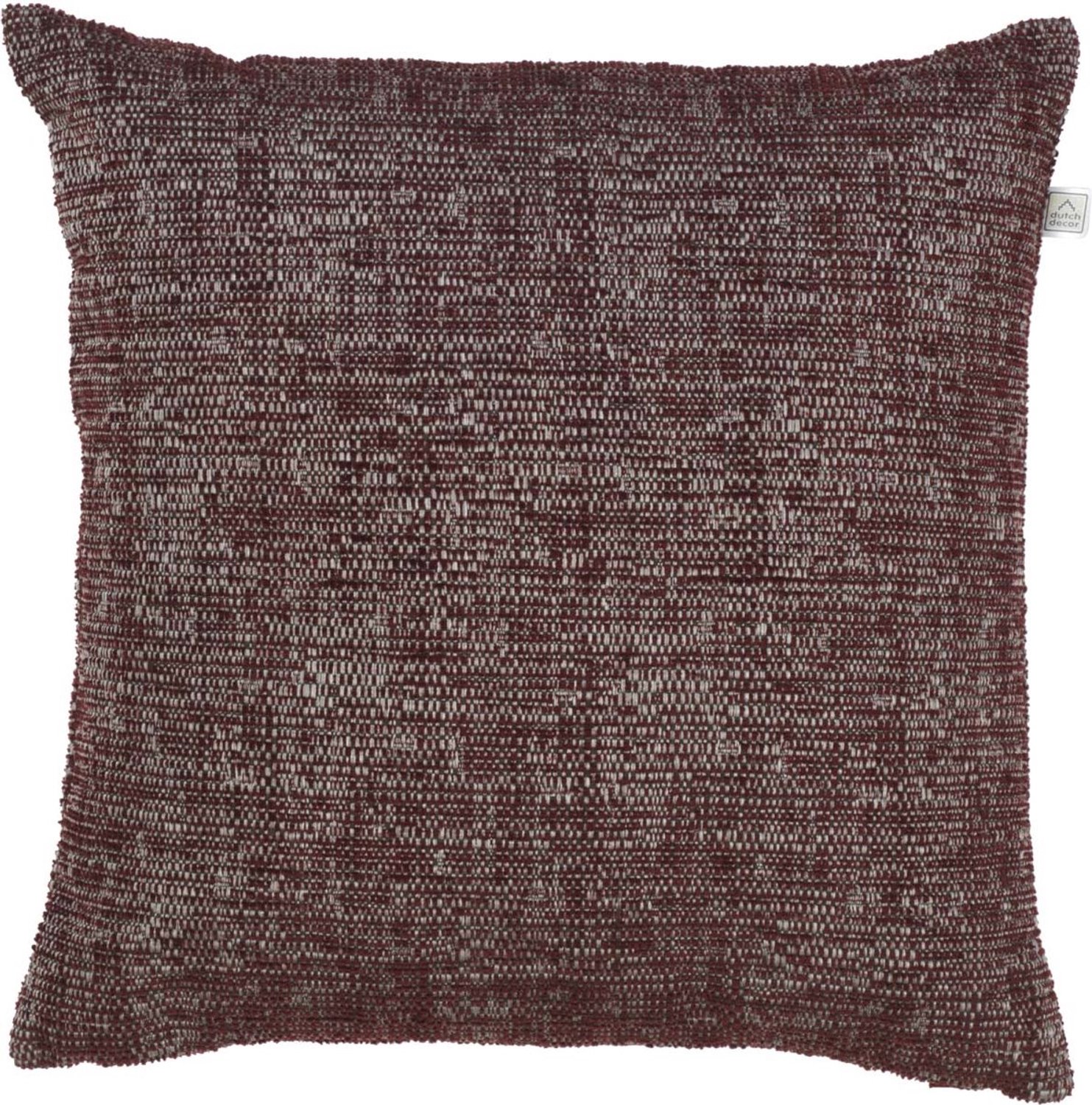 Dutch Decor FORZA - Kussenhoes 45x45 cm - rood - bordeaux - met rits - zonder binnenkussen