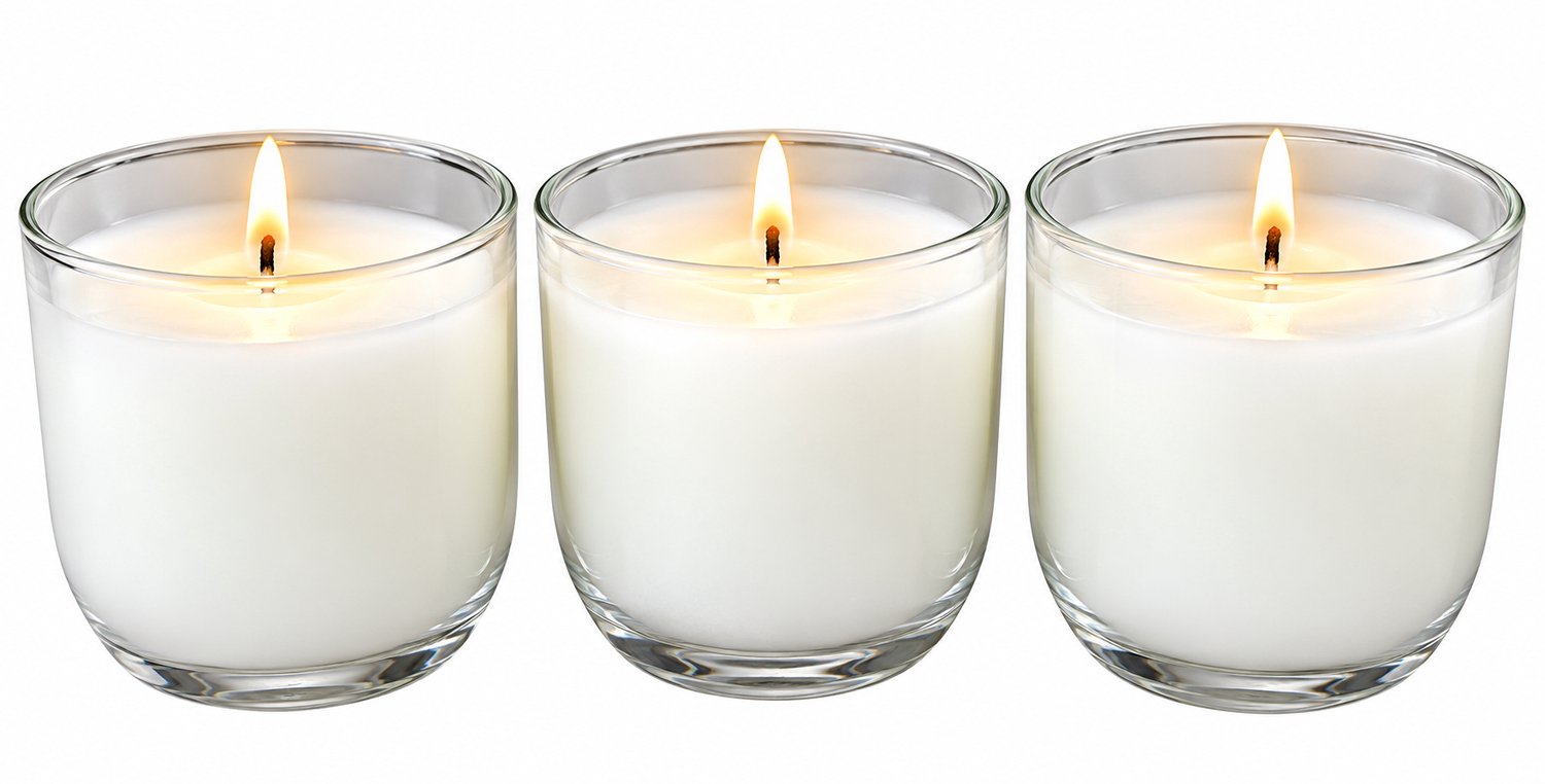 Miko Kaars in glas Cosy Candle set van 3 Beigewit