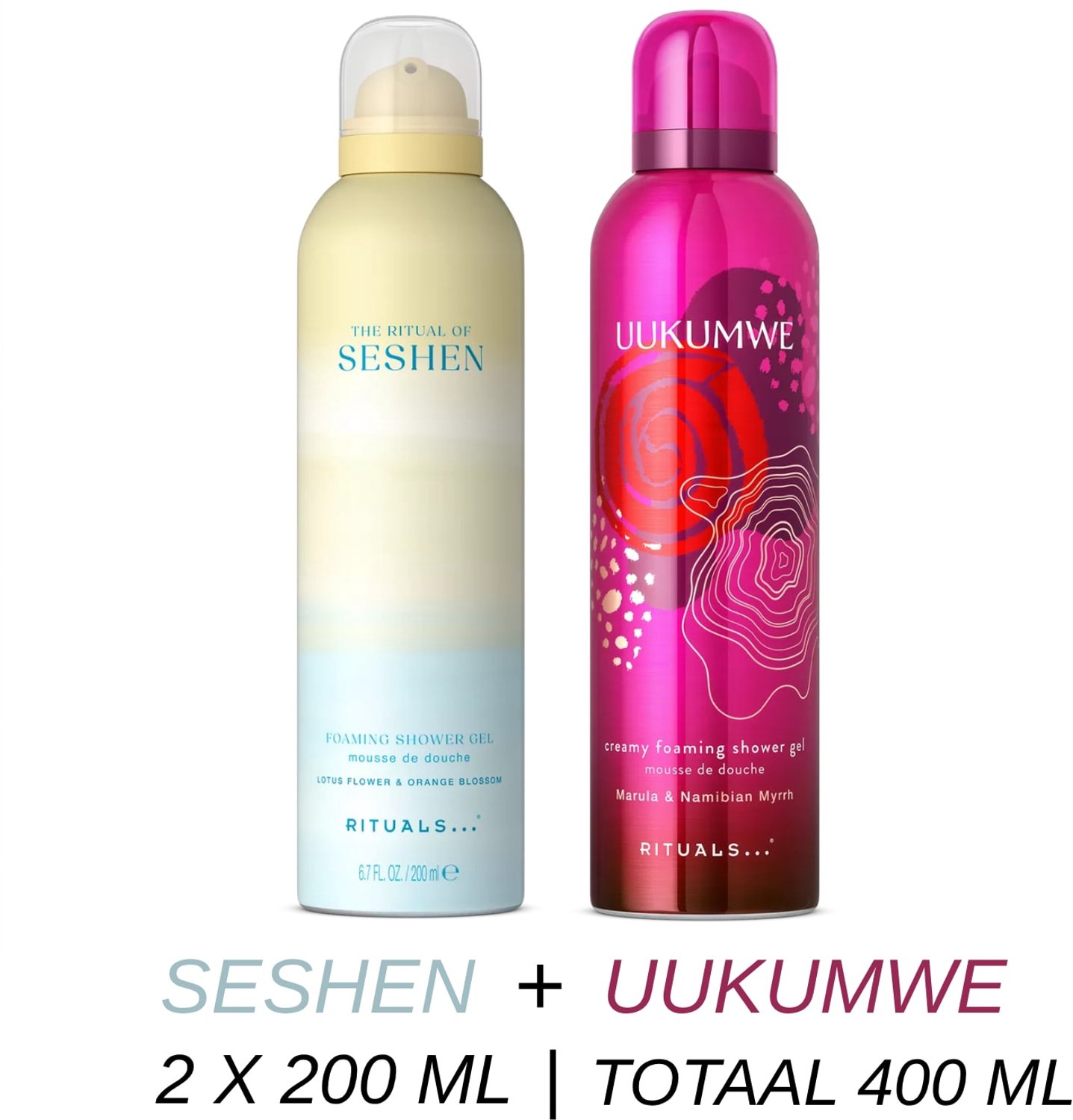 Rituals - Shower Gel Duo Set - Seshen Shower Gel 200 ml + Uukumwe Shower Gel 200 ml - 2 x 200 ml = 400 ml - Douchegel - Doucheschuim