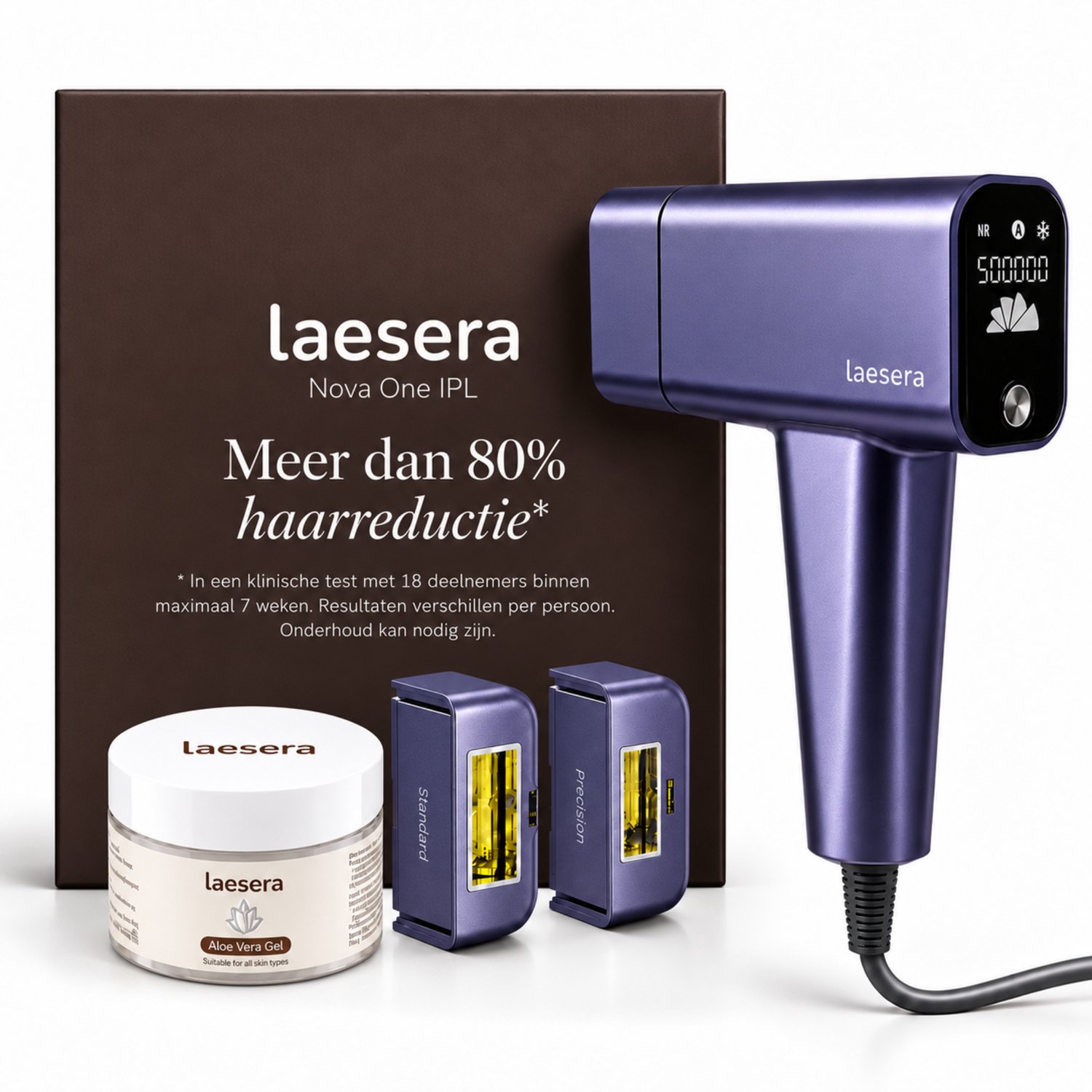 Laesera Nova One - IPL-ontharingsset - Precisiekop - Aloë vera gel - Laser Ontharing