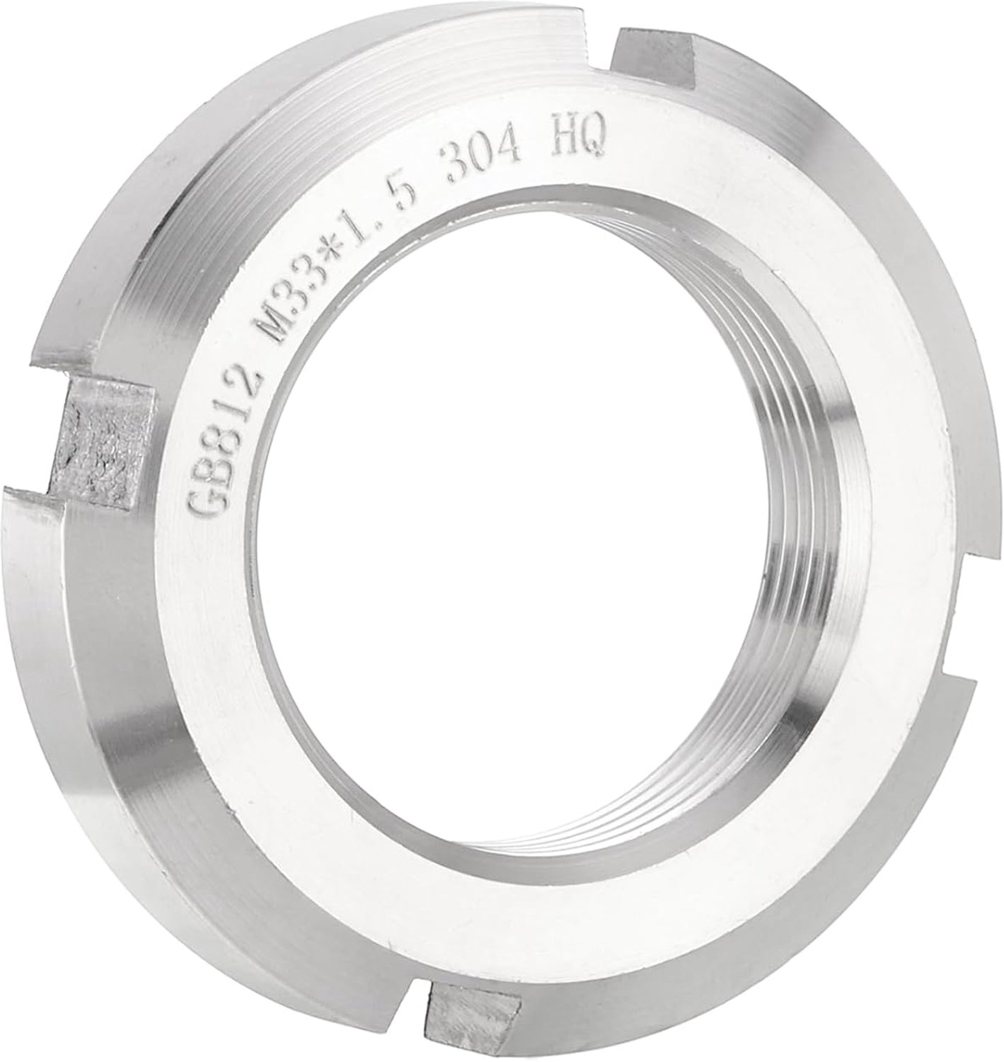 Bevestigingsmoer M33 x 1,5 mm - Ronde groefmoeren - Roestvrij staal 304 - Geschikt voor rollagers - ServiceTopper