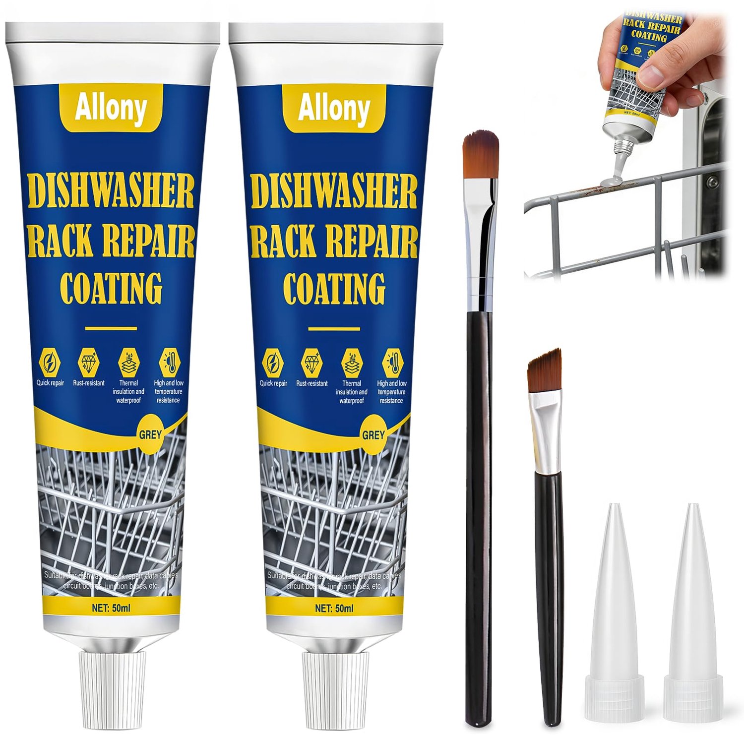 Reparatierubber voor Vaatwasser Mand met Hoge Temperatuur Weerstand