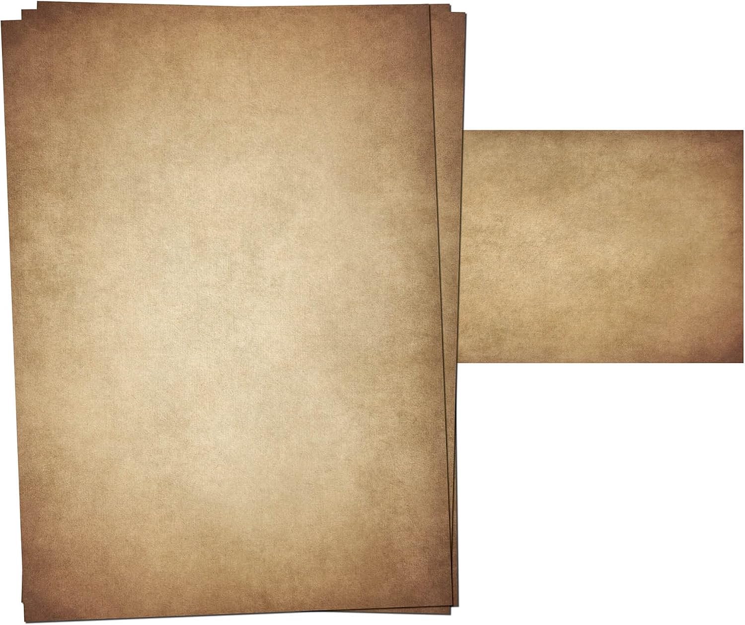 Briefpapier 120 gram - vintage donker - aan beide zijden bedrukt - perfect voor oorkondes en liefdesbrieven - ServiceTopper