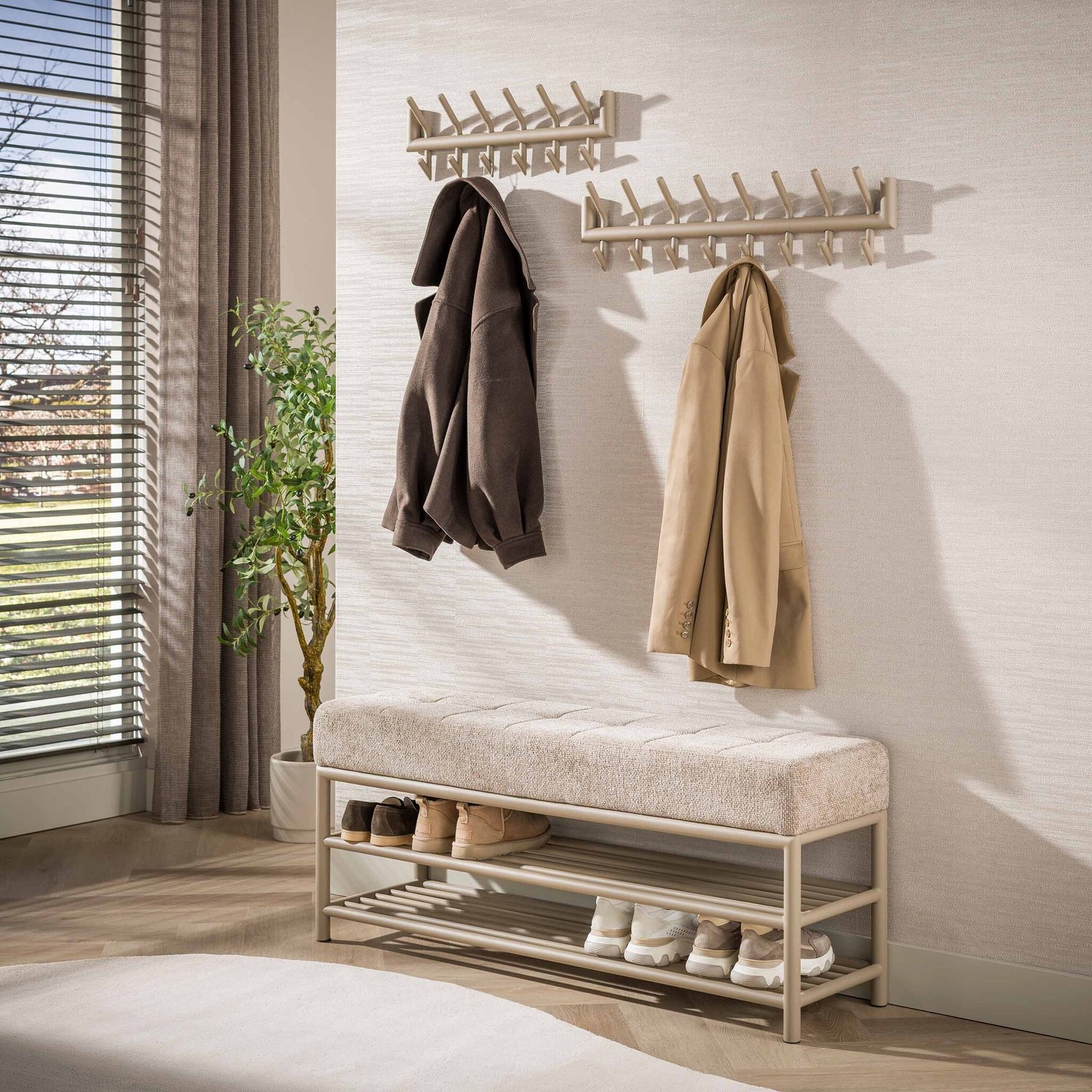 Alaska Tubo - Kapstok - 12 haken - 59 cm - Beige