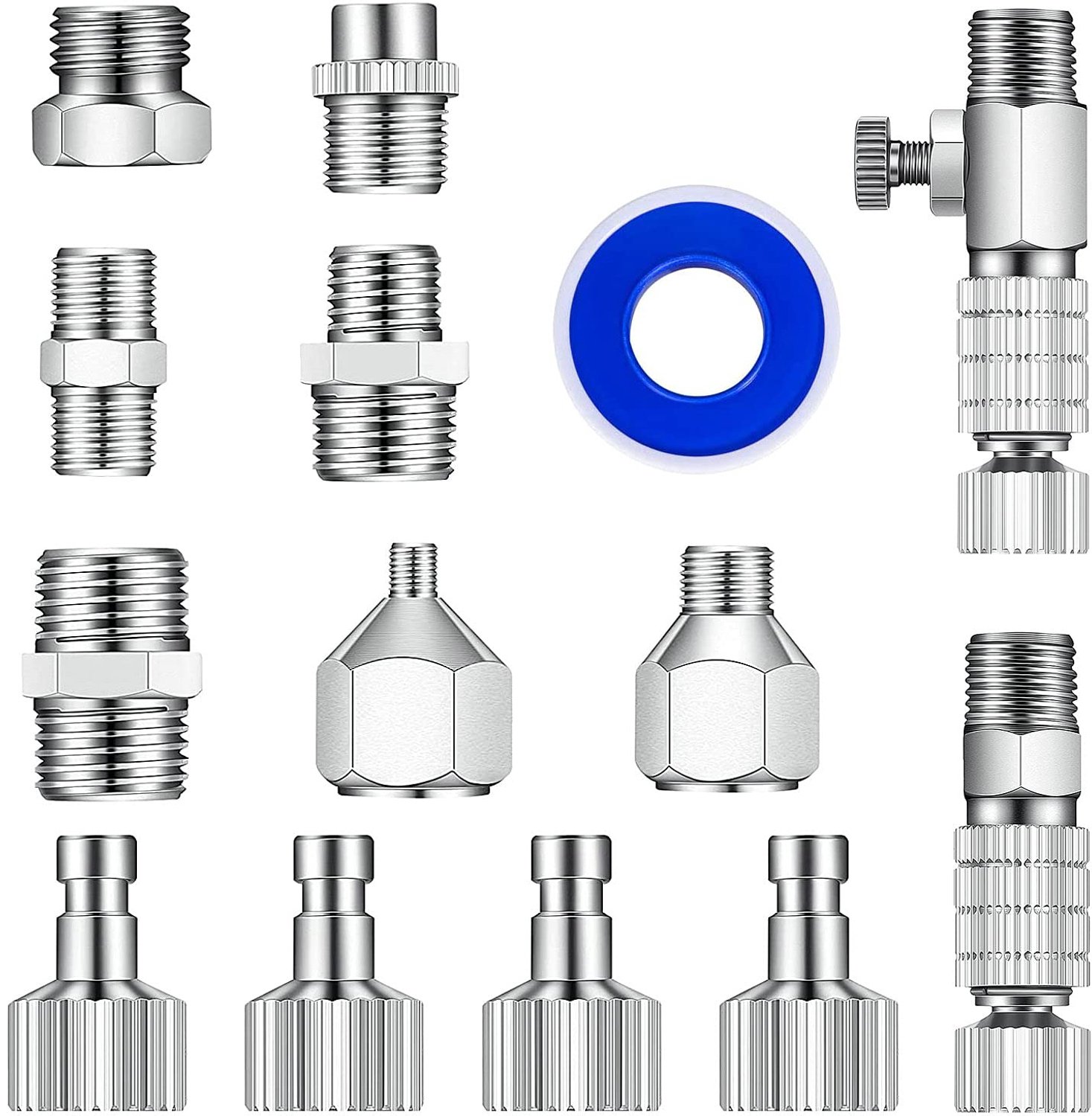14-delige Multi-Size Airbrush Adapter Set voor Compressor