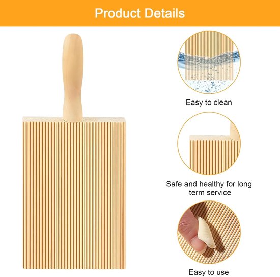 Houten Gnocchi Maker met Stokken voor Zelfgemaakte Pasta — afbeelding 2