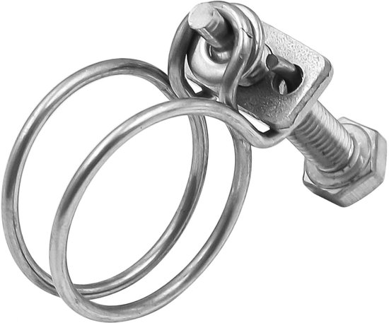 Draadslangklemmen 30 Stuks - Verstelbare Slangklemmen - Roestvrij Staal 304 - Voor Mechanische Toepassingen - 21-25 mm - Eenvoudig en Handig - Slangklem — afbeelding 3
