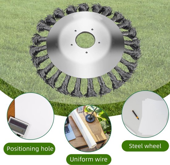 Stalen Onkruidborstel voor Grastrimmer, 200 mm — afbeelding 2