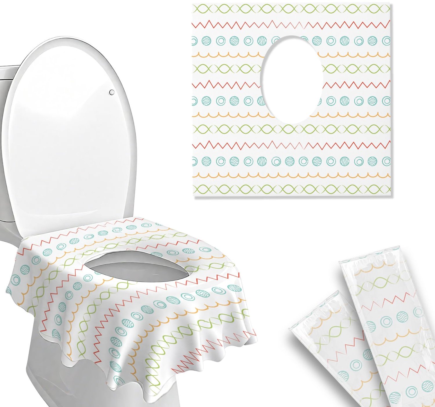 XL Wegwerp Toiletbril Covers, 30 Stuks Waterproof en Individueel Verpakt