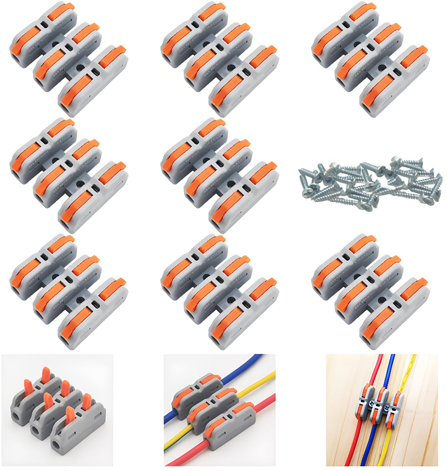 Mini Elektrische Aansluitingen voor Snelle Bedrading (8 Stuks)
