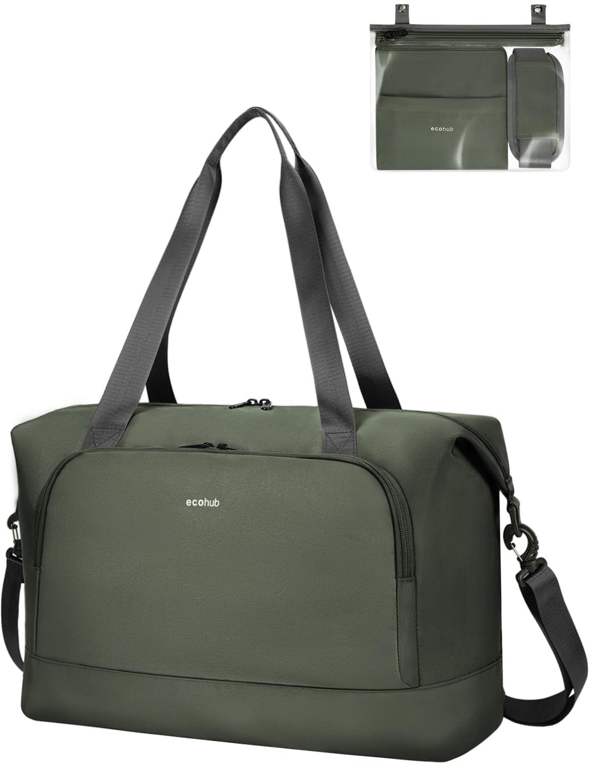 Reiskoffer Handbagage 45x36x20cm - Vouwbaar Met Waterdichte Tas - Groen