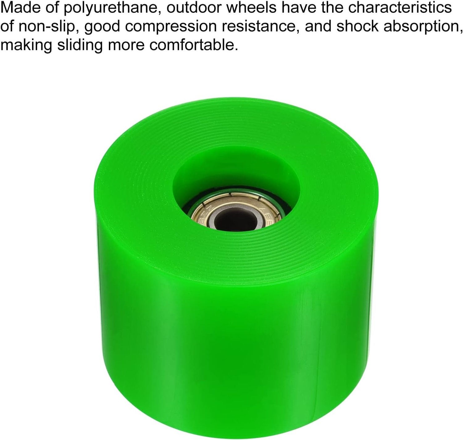 60mm Longboard Wielen met ABEC-11 Lagers 4 Stuks Vervangingswielen voor Skateboards en Cruisers 80A