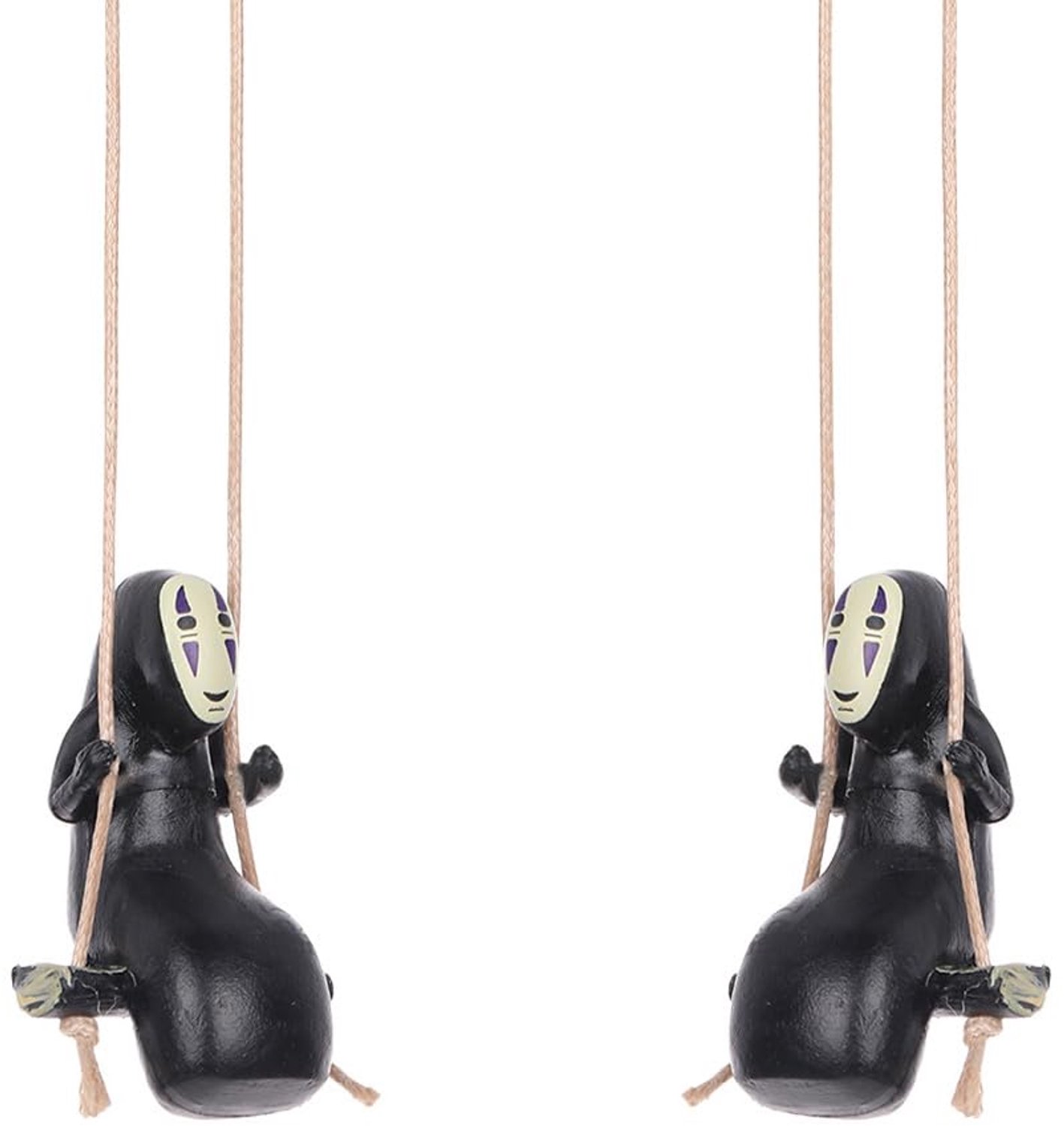 No Face Man Anime Figuren voor Auto Decoratie (Set van 2)