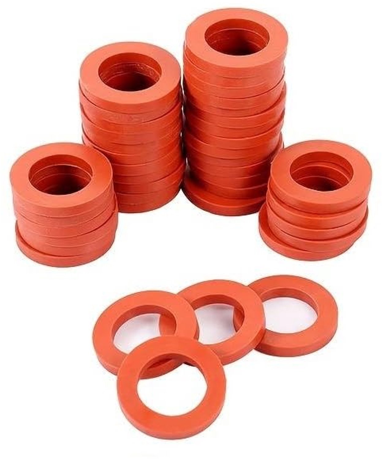 Platte Wasmachine 3/4" - Rood - 2mm Dikte