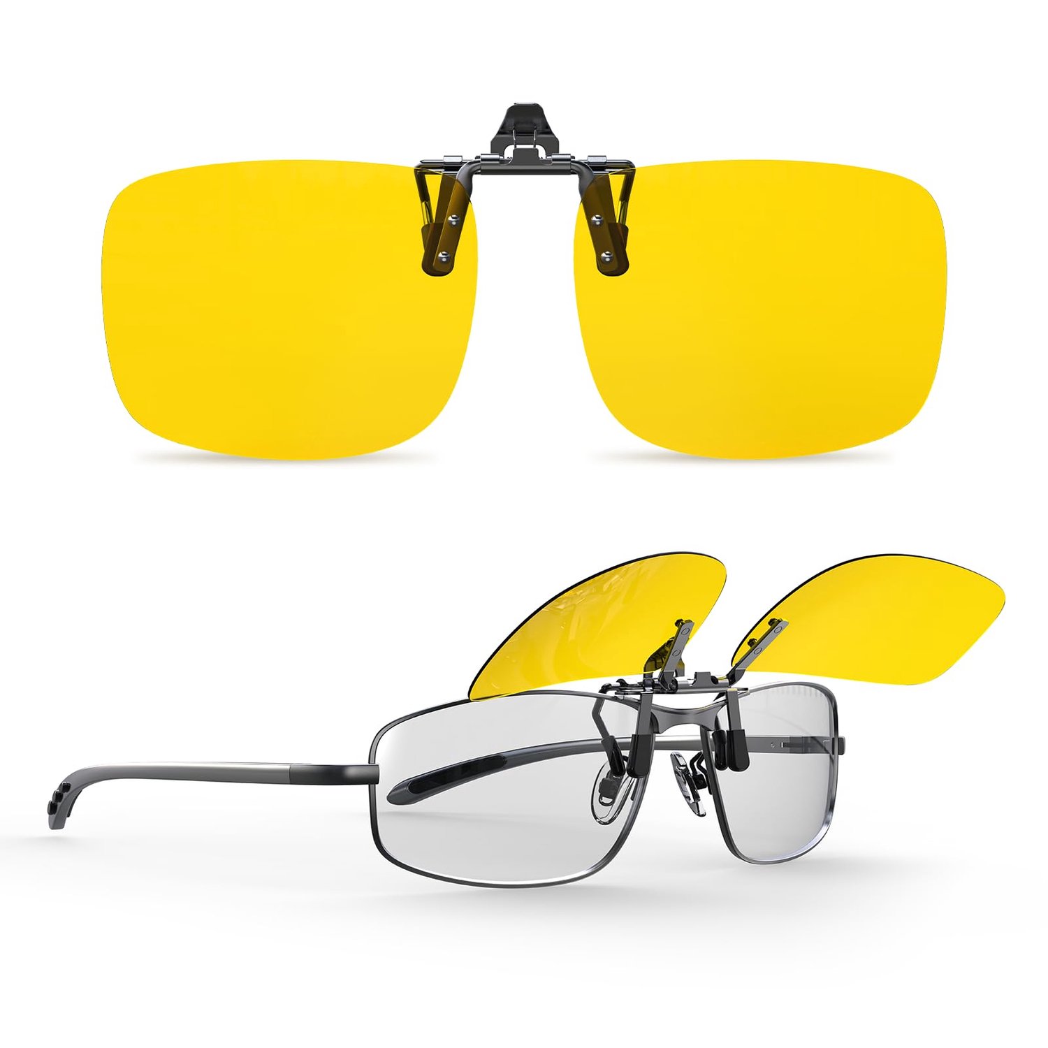 Polarised Clip-On Nachtfietsbril voor Vermindering van Glare