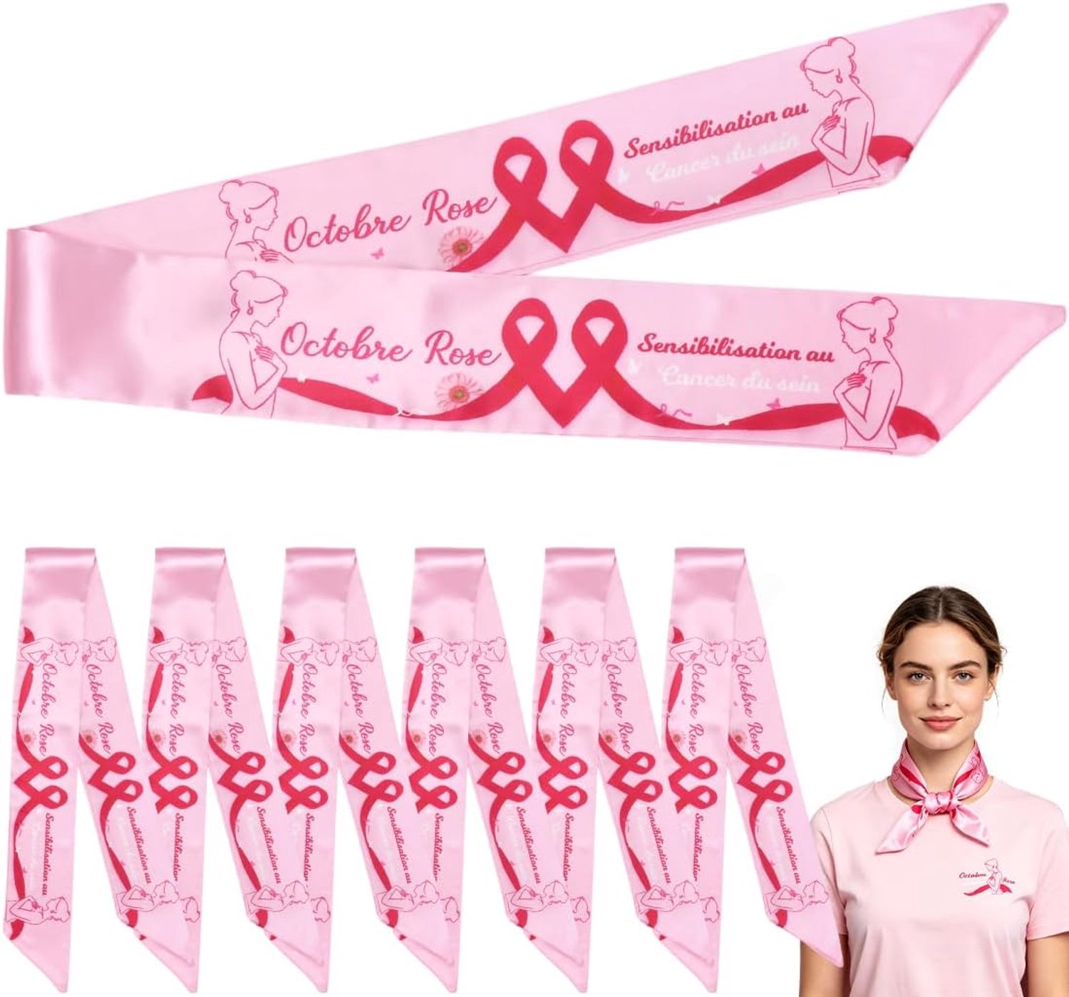 Oktober roze bandana band A