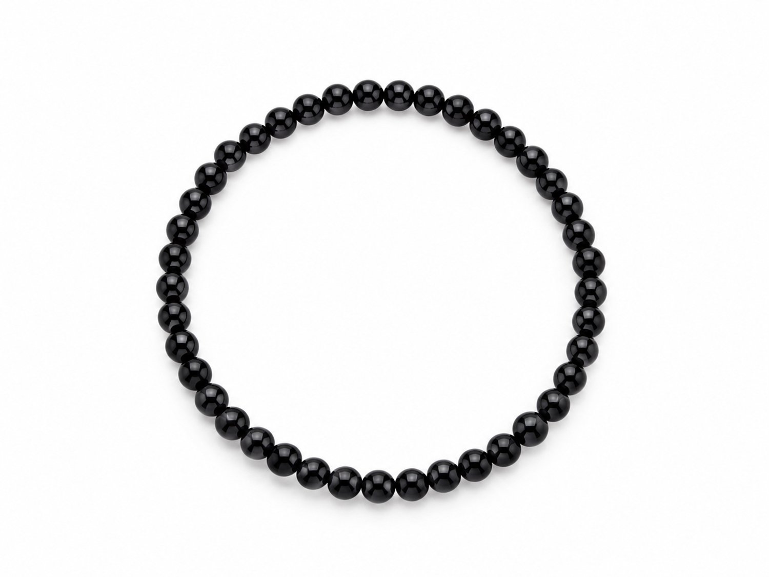 Zwarte Onyx Armband 4 mm – Natuursteen – Diameter 18 cm – Tijdloos & Krachtig – Zwarte onyx – Fijne sieraden – Armband met kleine kralen – Onyx armband – Fijne armband