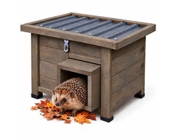 Egelhuis met bodem - 30 x 42 x 31 cm - bruin
