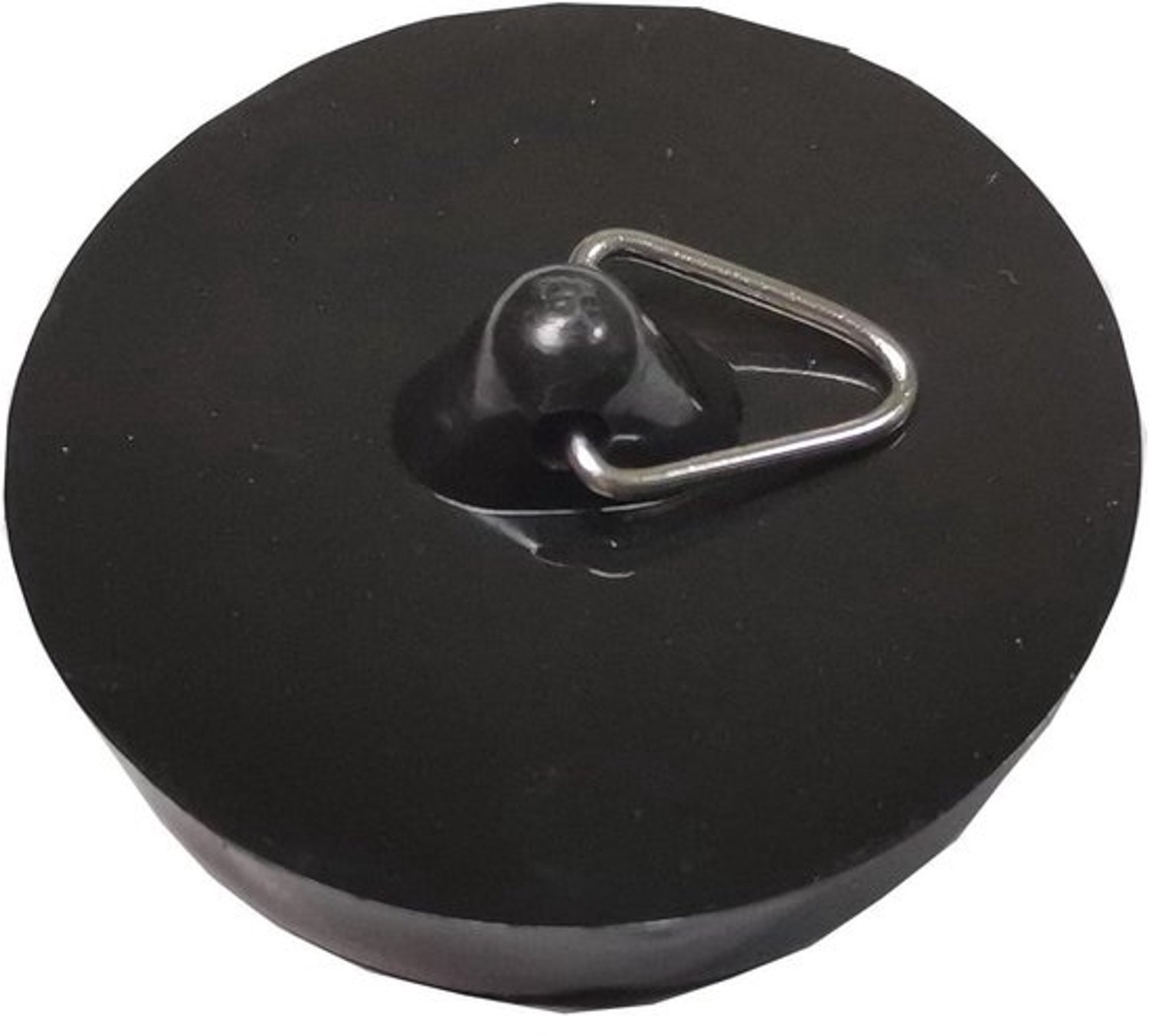 Gootsteenstop van kunststof - Afvoerstop voor badkuip - Water vasthouden - Driehoekige gesp - 46 x 42 x 18 mm - Zwart
