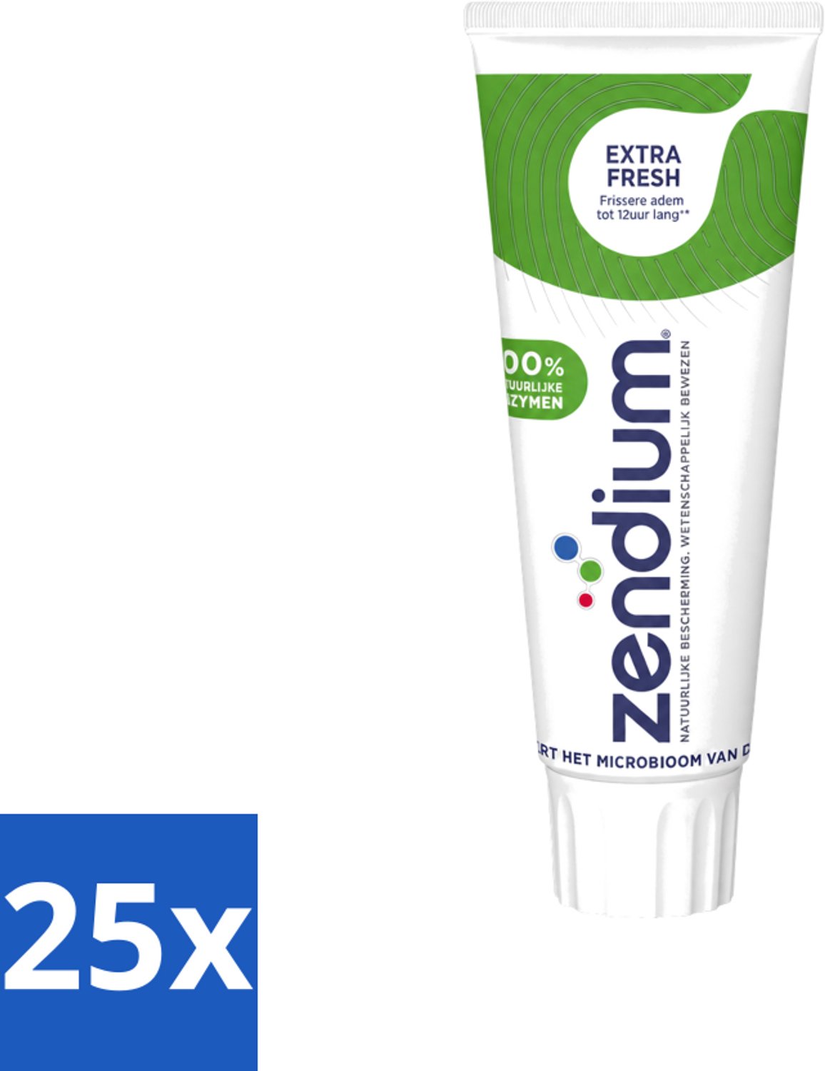 25 x Zendium - Extra Fresh - Tandpasta - Natuurlijke Enzymen - 75 ml - Voordeelverpakking - 25 stuks
