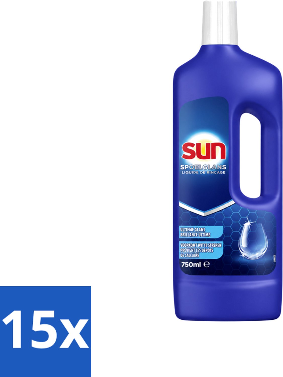 15 x Sun - Normaal - Spoelglans - 750 ml - Voordeelverpakking - 15 stuks