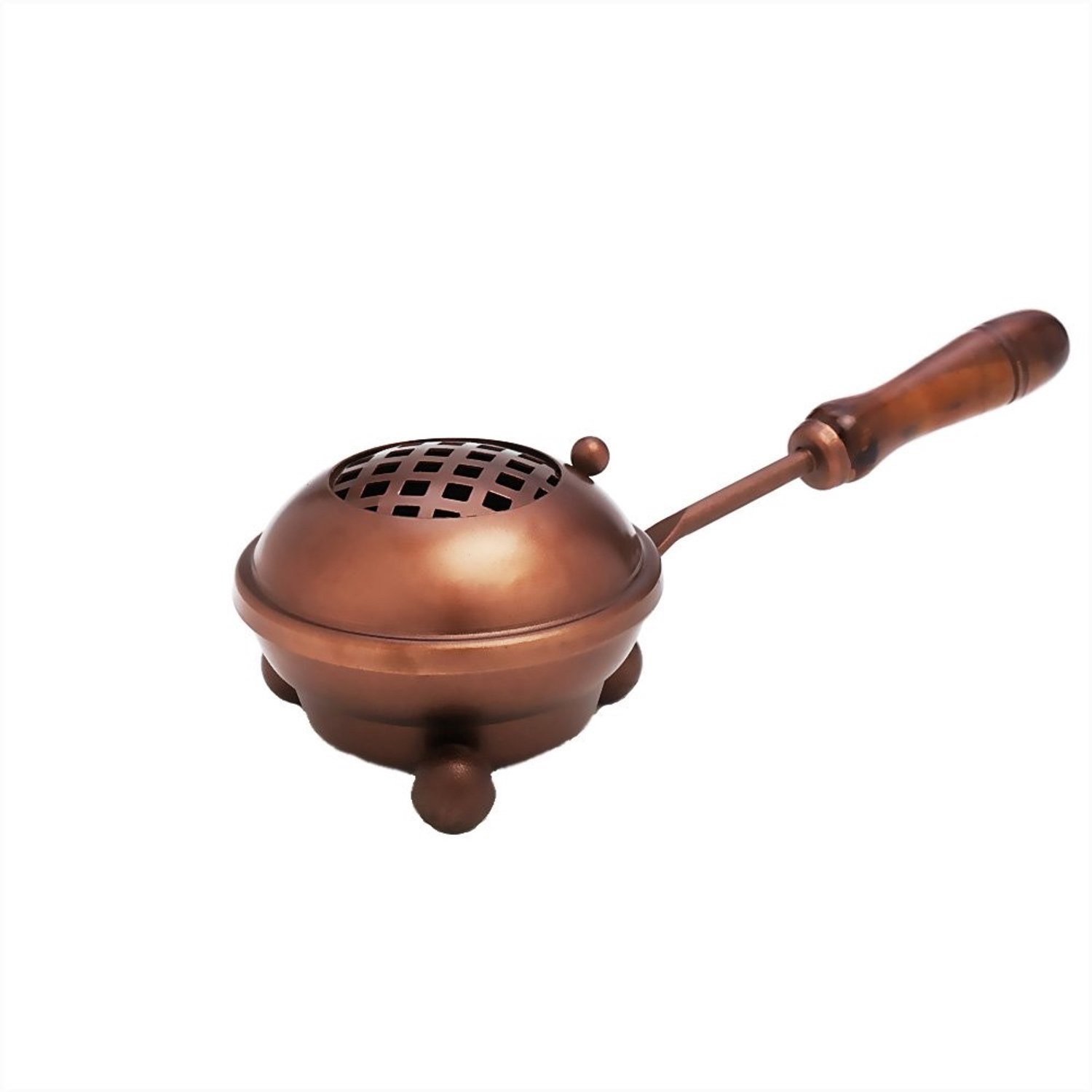 Handgemaakte Wierookpan met Roestvrijstalen Handvat, 21 cm