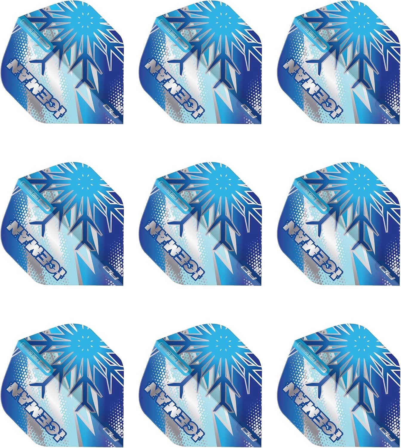 Dart Flights 100 Micron Standaard Blauw - 9 Stuks