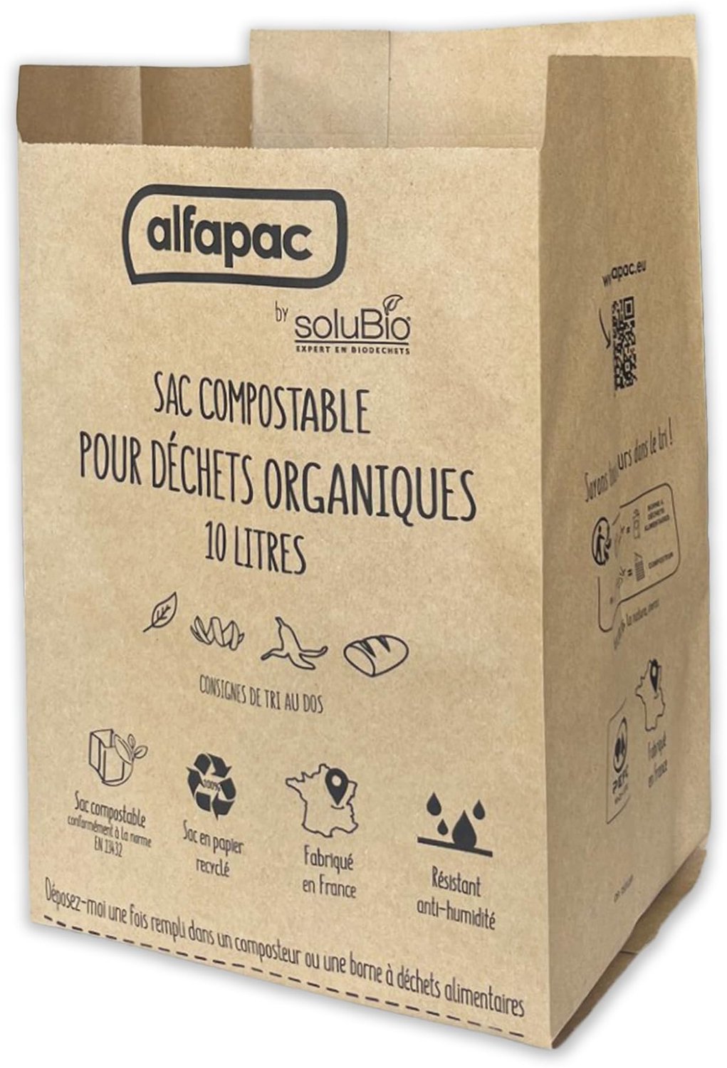 50 Composteerbare Zakjes van 10L - 100% Gerecycled Papier voor Organisch Afval
