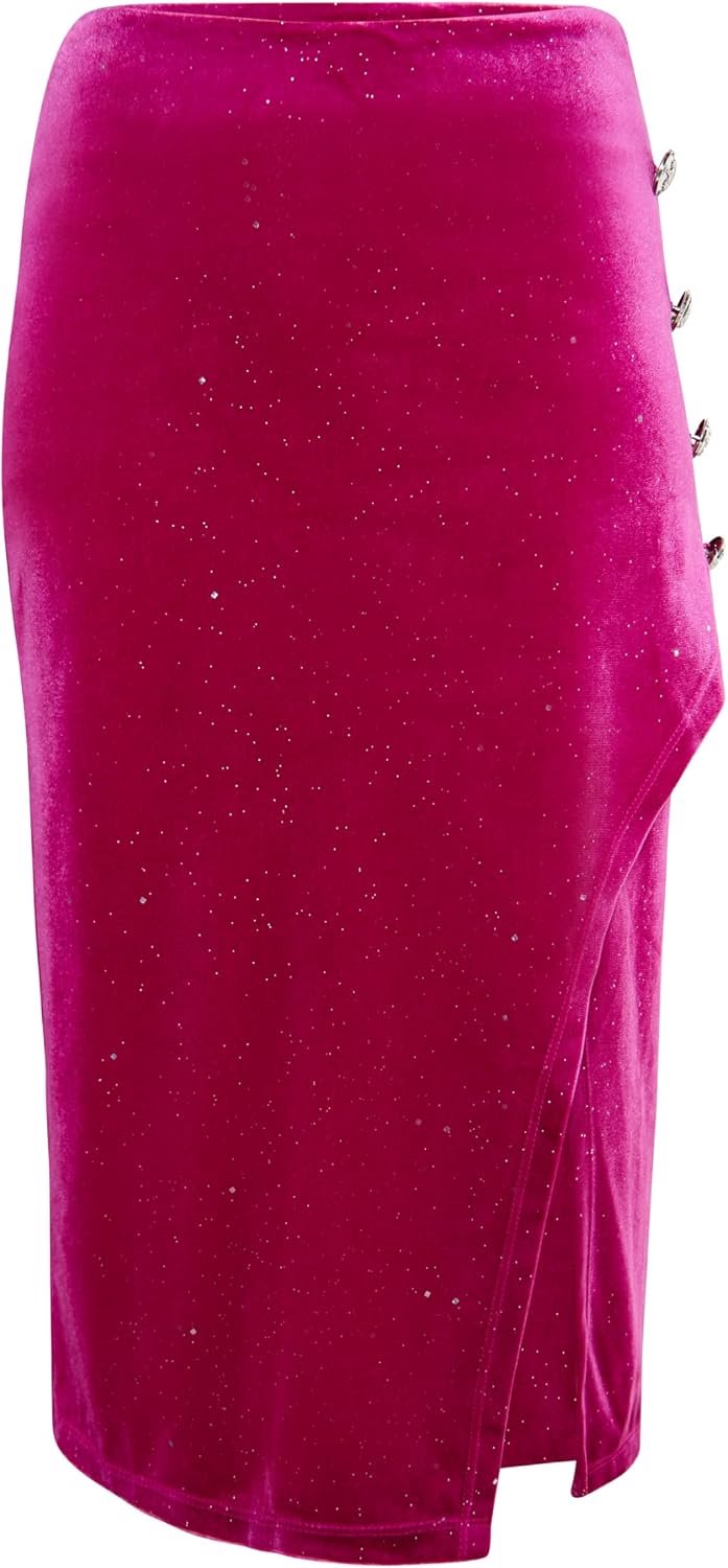 Rok met glitter dames Fluwelen rok met glitter