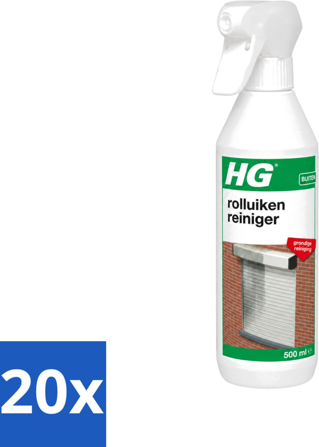 20 x HG - Rolluikenreiniger - Grondige Reiniging - 500 ml - Voordeelverpakking - 20 stuks
