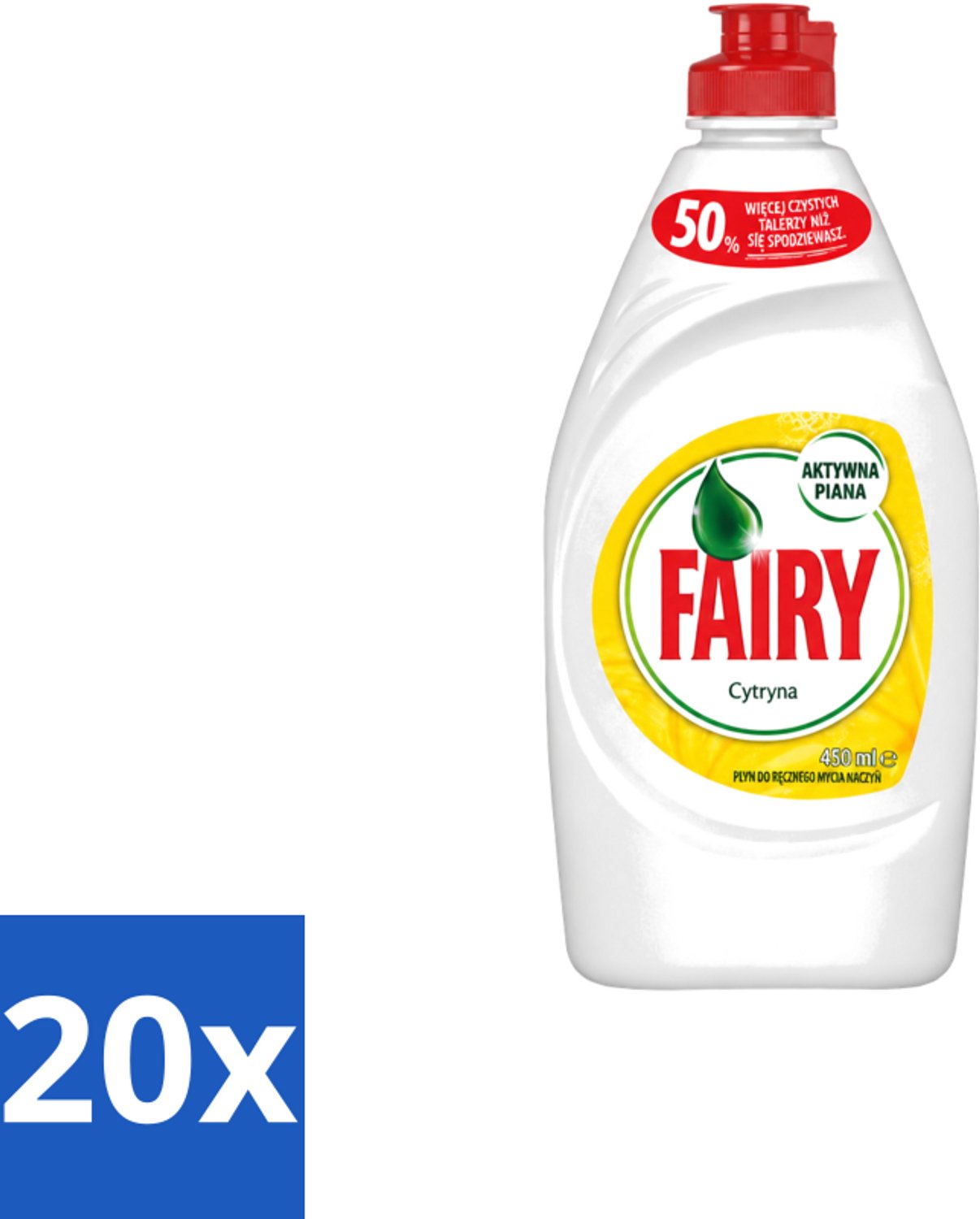 20 x Fairy – Afwasmiddel – Citroen – 450 ml - Voordeelverpakking - 20 stuks