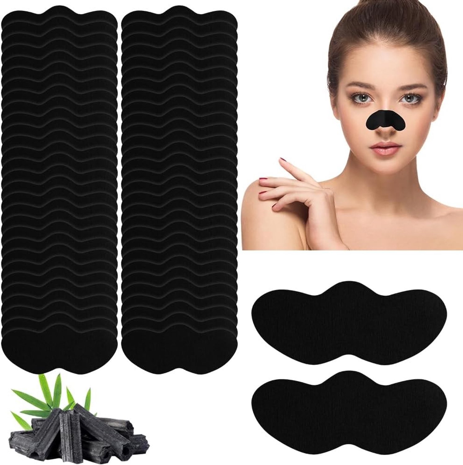 60 Stuks Zwarte Hoofdpijn Pore Strips voor Diepe Reiniging, Verwijdering van Onzuiverheden en Overtollige Olie
