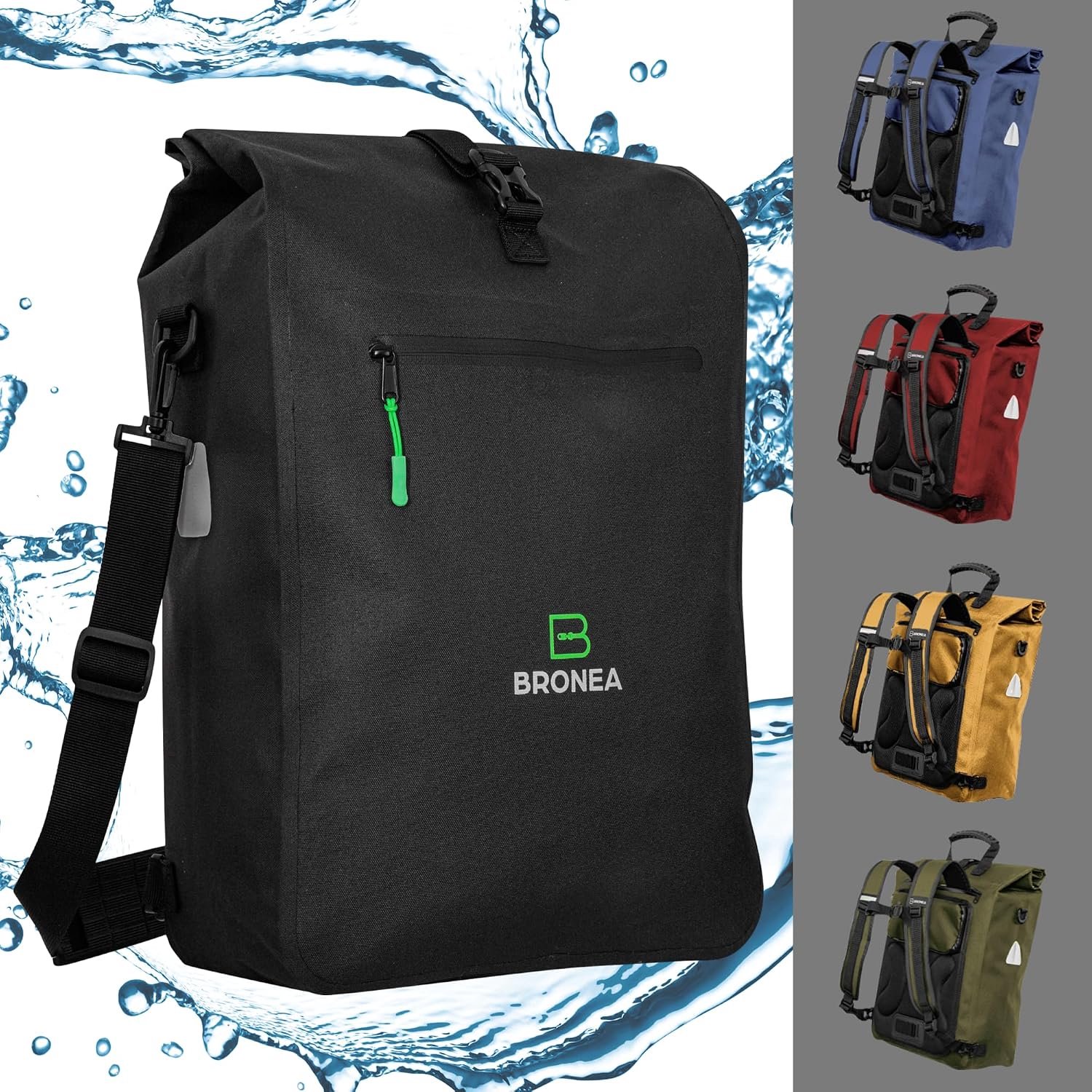3-in-1 Waterdichte Fietstas 28L: Rugzak, Schoudertas & Fietstas