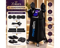 Zolara Professionele EMS Body Sculpting Machine - 5 Handle RF - Spierstimulator voor Buik, Billen, Armen en Benen - 15T/200Hz - 6500W - Elektromagnetische Stimulatie - Buikspiertrainer - Lichaamscontouring