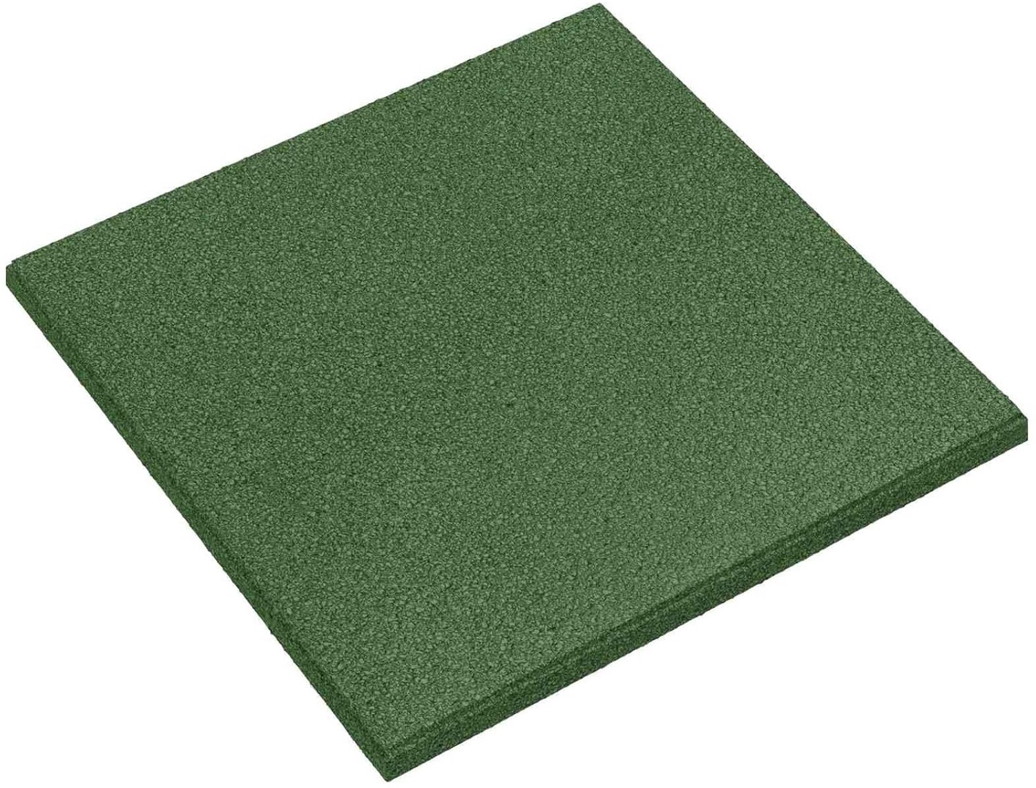24 stuks, 50 x 50 x 3 cm, valbeschermingsmatten voor speelplaats, tuin, groen, rubberen vloerbedekking, schokabsorberende tegels
