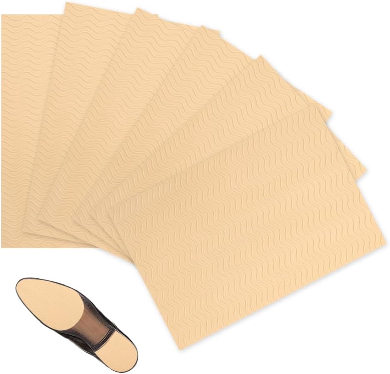 6 stuks abrikoos-antislipzolen, pads, schoenzolen, beschermers, rubberen zolen om op te plakken, voor antislip en geluidsreductie